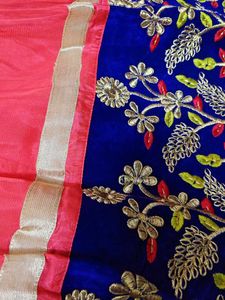 velvet and net anarkali kurti