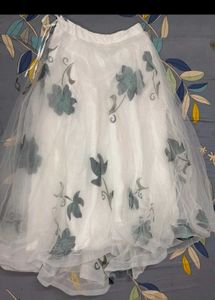 Elegant White Floral Lehenga Set