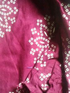 Maroon Bandhani Print Blouse