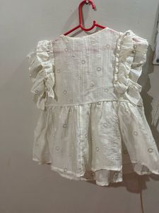 Boho White Eyelet Ruffle Top