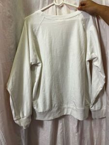 White Butterfly Graphic Sweatshirt