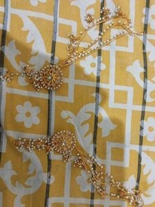 Ethnic Pearl &amp; Gold Tone Bahubali Earrings