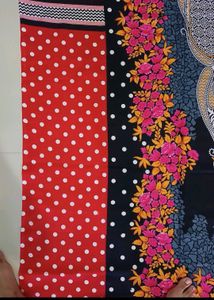 Beautiful Floral Print Dress Material with duppta