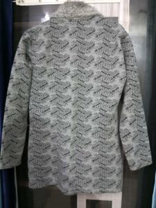 Patterned Grey Women Coat for Winters