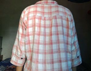 Checked Embroidered Casual Shirt