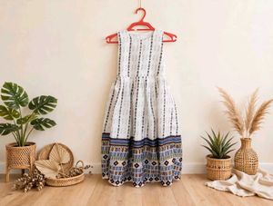 Bohemian White Ethnic Gown