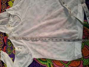 White Mesh Hoodie