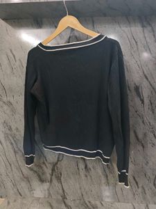 Black Button-Up Cardigan