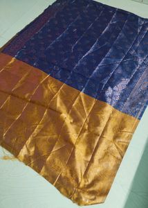 Navy Blue Colour Banarasi Silk Gadwal Design Saree
