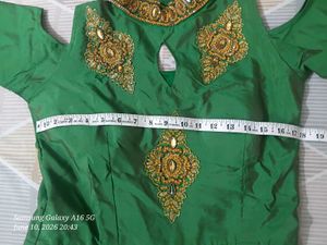 Designer Green Kurta Set with Embroidery