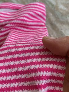 Pink Striped Leggings