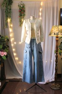 Zara Chic Textured Cropped Jacket