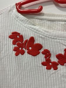 White Embroidered Top