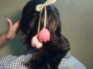 🩷 Crochet🌸 Flower Hair Tie🌷