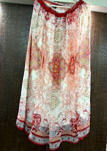 ✅Off-White & Pink Fusion Floral Maxi Skirt For Women 🌸🥰
