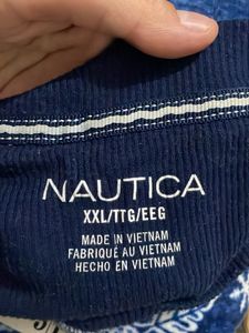 2xl Nautica Cozy Snowflake Print Long Sleeve Top