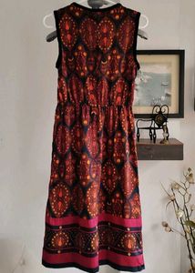Designer silk printed dress