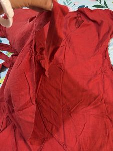 Charming Red wrap  Kurta Top