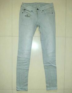 Authentic MANGO Denim | Ash Grey Slim-Fit Jeans