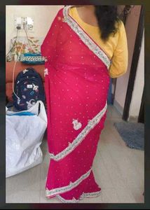 heavy party wear saree