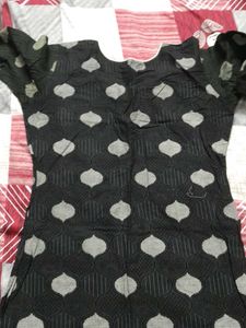 Stylish Black Printed Kurta
