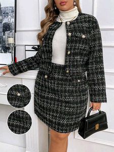 Made In Korea Tweed Set Blazer And Skirt
