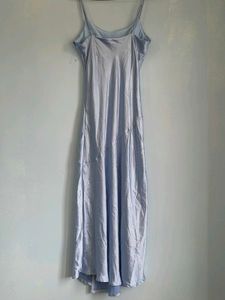 Satin Cowl Neck Midi Dress
