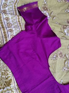 38 size Vibrant Purple Silk Blouse