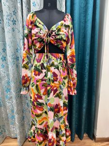 Sexy Neck Long Dress