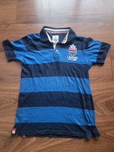 Striped Polo T-Shirt by Sachin Tendulkar cricket