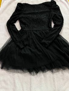 Sparkly Black Tulle Dress s,m fit