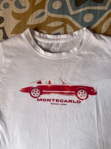 Montecarlo retro car crop tee