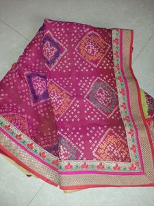 Pure Bandhani Saree