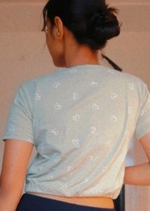 A Super Cute Crop Top With Heart Doodle