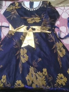⚠️Sale Rs349|Navy blue Floral Gown|Party Wear💙