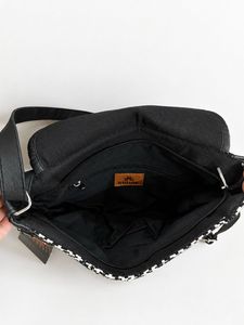 Anouk Black &amp; Off-White Geometric Jacquard Sling B