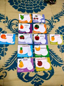 Draw , Learn And Colour Cards ( FRUITS )