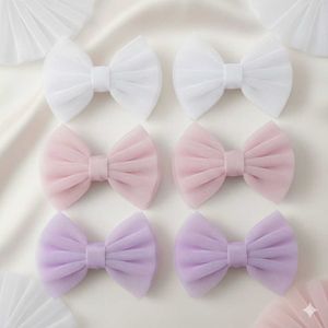 Cute Baby Bow Hairclips 6 Double layered