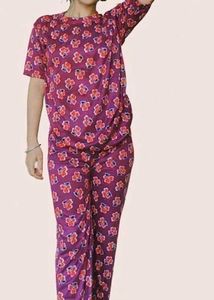 Cute Floral Print Pajama Set