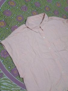Light Pink Collared Button-Up Shirt