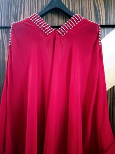 Stunning Red Beaded Cape