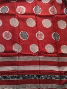 Red Polka Pure silk saree