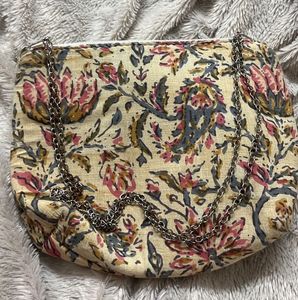 Boho Floral Print Clutch Bag
