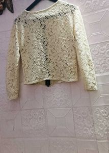 Lace Zip-Up Jacket