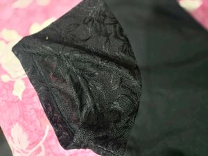 Black Lace Sleeve Blouse