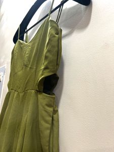 Olive Side Cut Stylish Jumpsuit