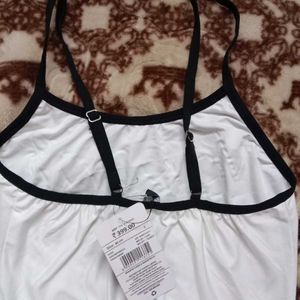 S size Novelty White Night Dress