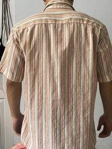 Striped Short Sleeve Button-Up Shirt
