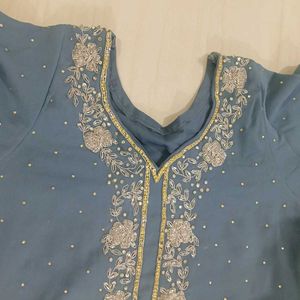hand embroidered dapka work dress