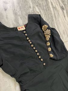 Elegant Black Anarkali Kurta